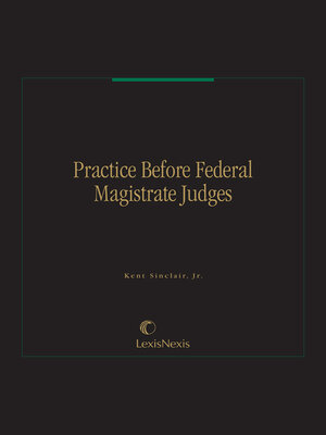 cover image of Practice Before Federal Magistrates